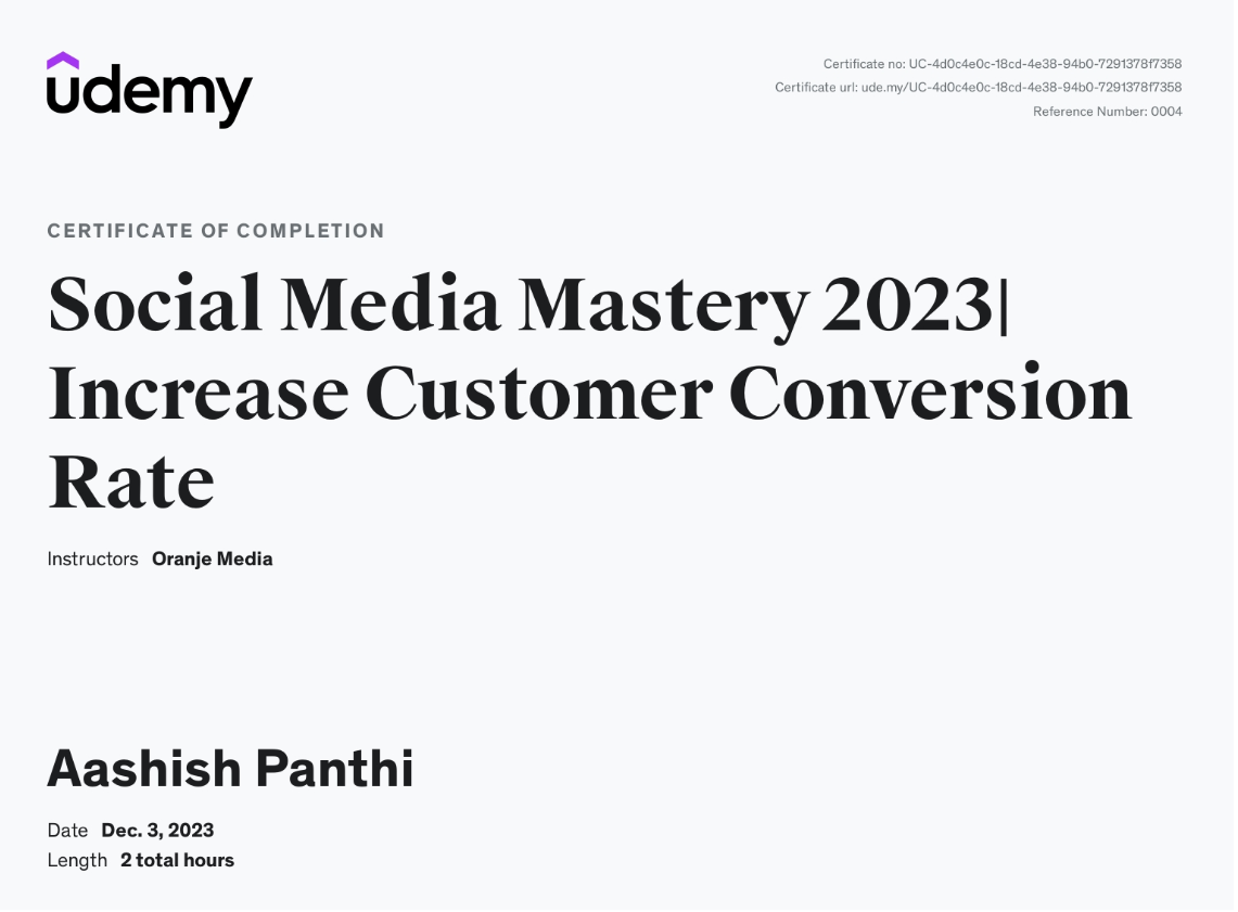 Social Media Mastery Course